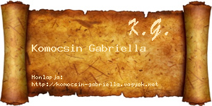 Komocsin Gabriella névjegykártya